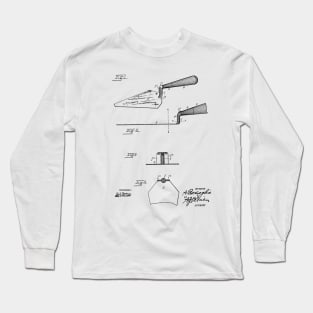 Mason's Trowel Vintage Patent Hand Drawing Long Sleeve T-Shirt